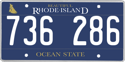 RI license plate 736286