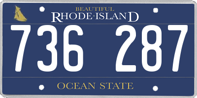 RI license plate 736287