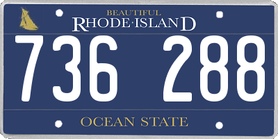 RI license plate 736288