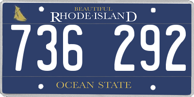 RI license plate 736292