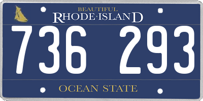 RI license plate 736293