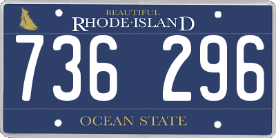 RI license plate 736296