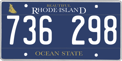 RI license plate 736298