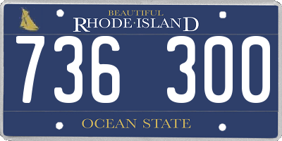 RI license plate 736300