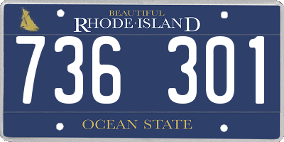RI license plate 736301