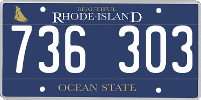 RI license plate 736303