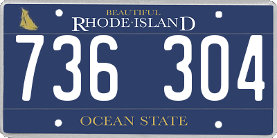 RI license plate 736304