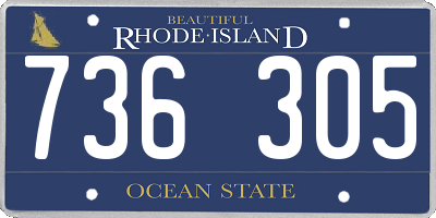 RI license plate 736305