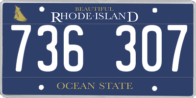 RI license plate 736307