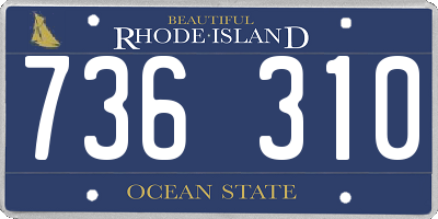 RI license plate 736310