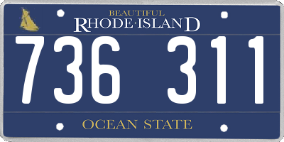 RI license plate 736311
