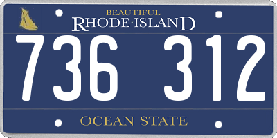RI license plate 736312