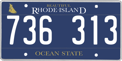 RI license plate 736313