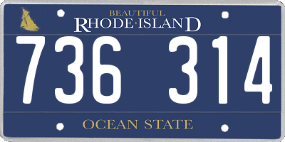 RI license plate 736314