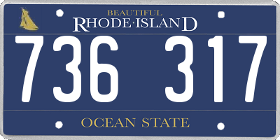 RI license plate 736317