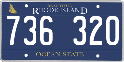 RI license plate 736320