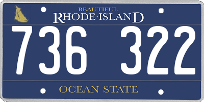 RI license plate 736322