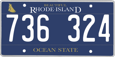 RI license plate 736324