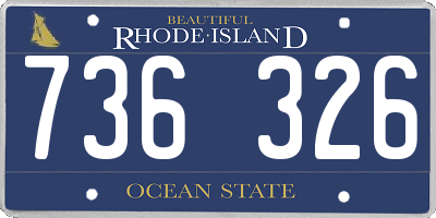 RI license plate 736326