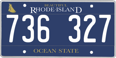 RI license plate 736327
