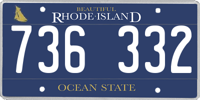 RI license plate 736332
