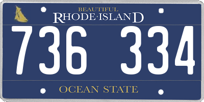 RI license plate 736334