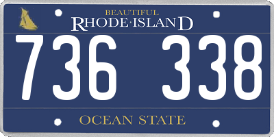 RI license plate 736338