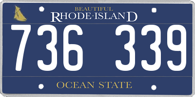RI license plate 736339