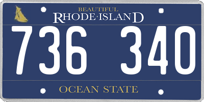 RI license plate 736340