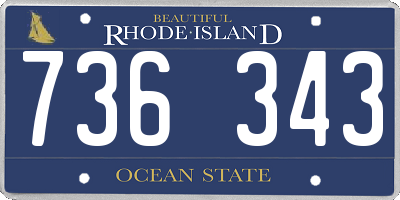 RI license plate 736343