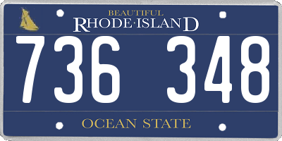 RI license plate 736348