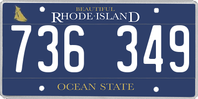 RI license plate 736349
