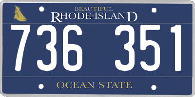 RI license plate 736351
