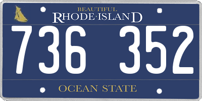 RI license plate 736352