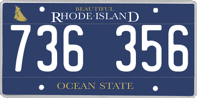 RI license plate 736356