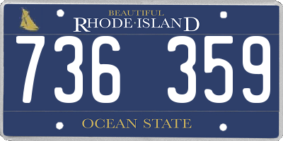 RI license plate 736359