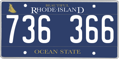 RI license plate 736366