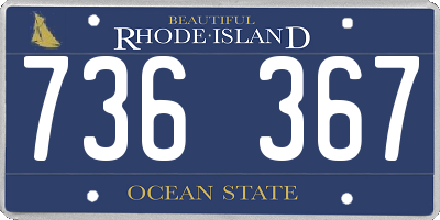 RI license plate 736367