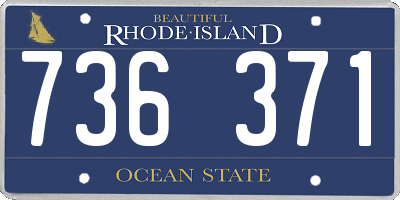 RI license plate 736371