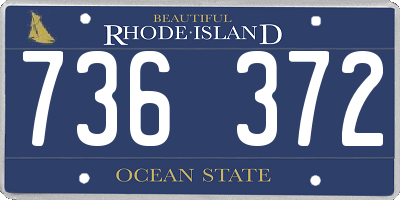 RI license plate 736372