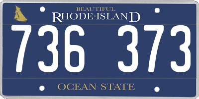 RI license plate 736373