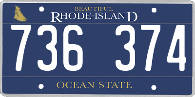 RI license plate 736374