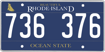 RI license plate 736376