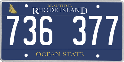 RI license plate 736377