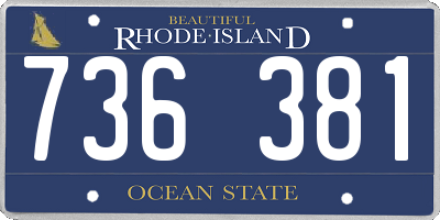 RI license plate 736381