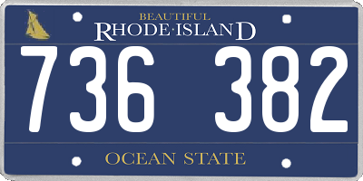 RI license plate 736382
