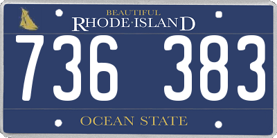 RI license plate 736383