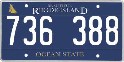 RI license plate 736388