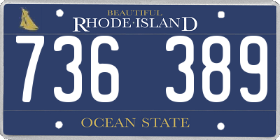 RI license plate 736389