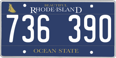 RI license plate 736390